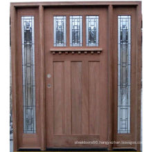 Walnut Dutch Door Frosted Glass Solid Wood Exterior Wood Doors